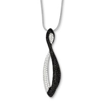 Sterling Silver & CZ Necklace view 1