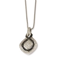 SS Rhodium-Plated CZ True Fire Necklace view 1