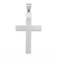 Sterling Silver Rh-plt Crystal Family Cross Pendant view 4