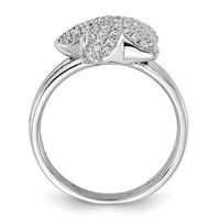 Sterling Silver & CZ Star Ring view 2