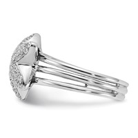 Sterling Silver & CZ Star Ring view 4