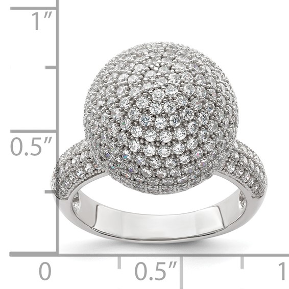 Sterling Silver & CZ Brilliant Embers Ring