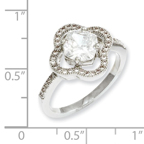 Sterling Silver & CZ Brilliant Embers Ring