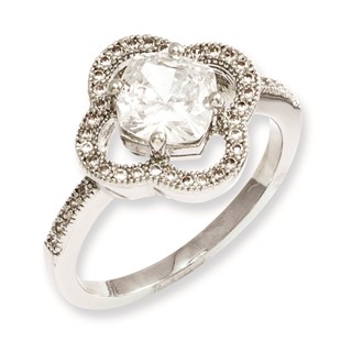 Sterling Silver & CZ Brilliant Embers Ring