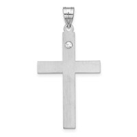Sterling Silver Rh-plt Crystal Family Cross Pendant view 4