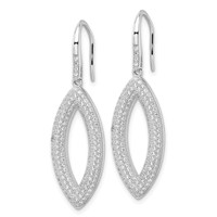 Sterling Silver & CZ Brilliant Embers Dangle Earrings view 2