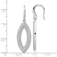 Sterling Silver & CZ Brilliant Embers Dangle Earrings view 3