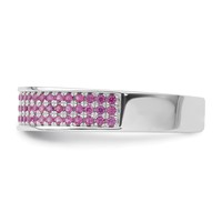 Sterling Silver & Pink CZ Brilliant Embers Ring view 3