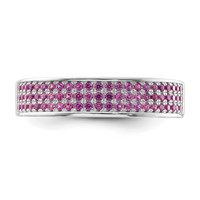 Sterling Silver & Pink CZ Brilliant Embers Ring view 5