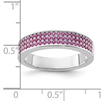 Sterling Silver & Pink CZ Brilliant Embers Ring view 4