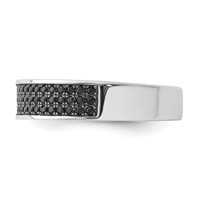 True Fire Sterling Silver Black CZ Ring view 3