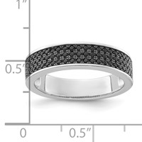 True Fire Sterling Silver Black CZ Ring view 4