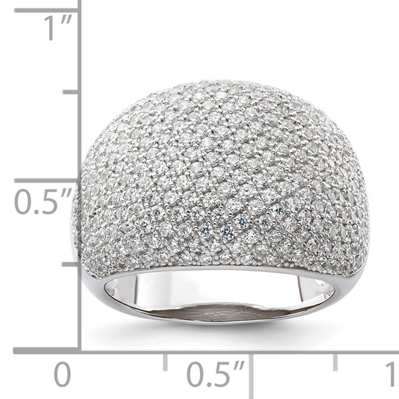 Sterling Silver & CZ Brilliant Embers Ring