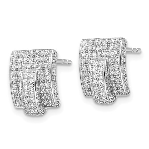 Sterling Silver & CZ Brilliant Embers Post Earrings
