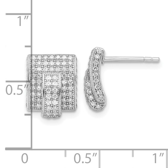 Sterling Silver & CZ Brilliant Embers Post Earrings