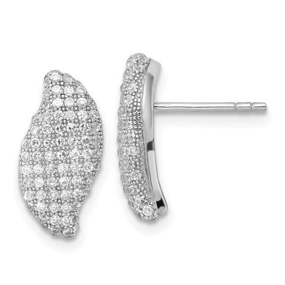 Sterling Silver & CZ Brilliant Embers Post Earrings