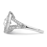 Brilliant Embers Sterling Silver Rhodium-plated 51 Stone Fancy Micro Pavé CZ Ring view 3