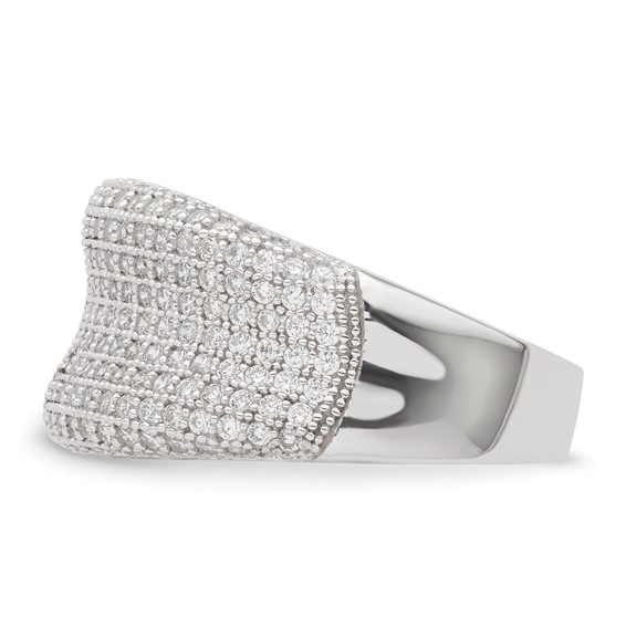 Sterling Silver Rhodium-Plated CZ Brilliant Embers Ring
