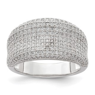 Sterling Silver Rhodium-Plated CZ Brilliant Embers Ring