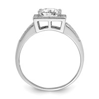 Brilliant Embers Sterling Silver Rhodium-plated 61 Stone Micro Pavé CZ Ring view 2
