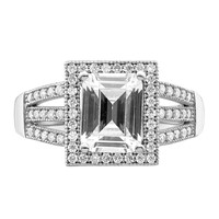 Brilliant Embers Sterling Silver Rhodium-plated 61 Stone Micro Pavé CZ Ring view 4
