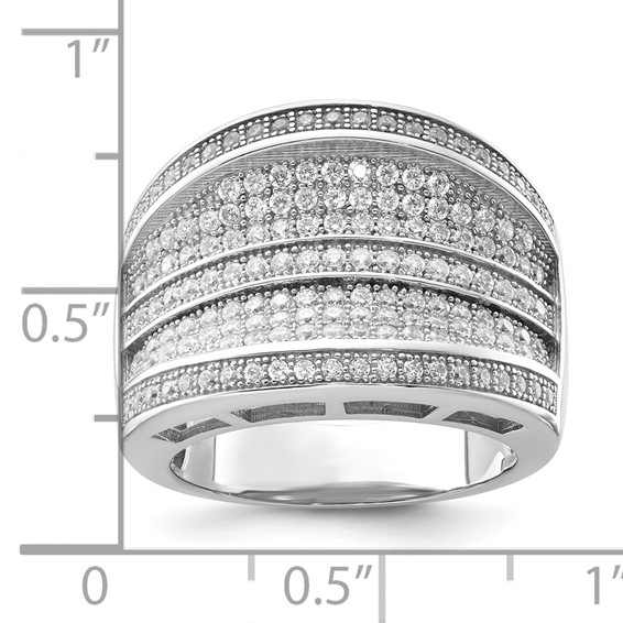 Sterling Silver & CZ Brilliant Embers Ring