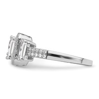 Brilliant Embers Sterling Silver Rhodium-plated 51 Stone Micro Pavé CZ Ring view 3