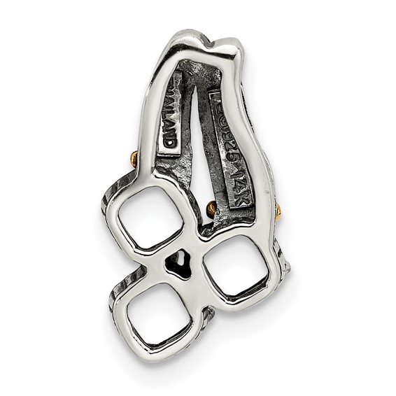 Sterling Silver & 14k Birthstone Mother's Pendant Mounting