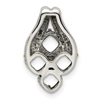 Sterling Silver Antiqued Pendant with 14K 4-stone Mother's view 4