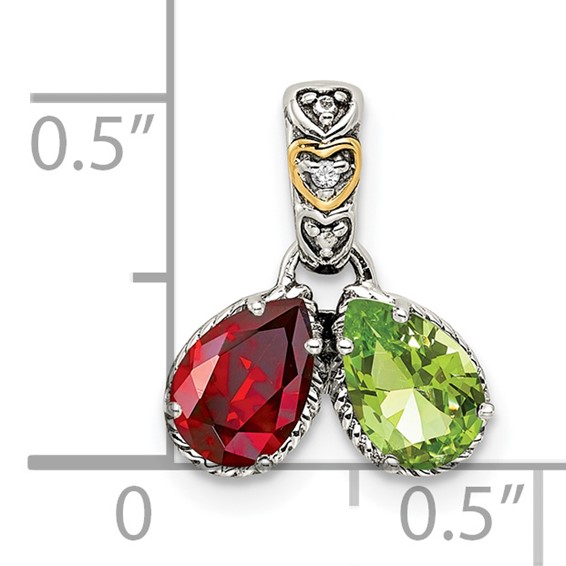 Diamond Mother's Pendant with Birthstones
