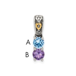 Diamond Mother's Pendant with Birthstones