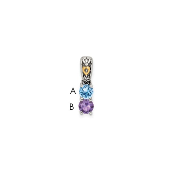 Diamond Mother's Pendant with Birthstones