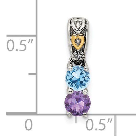 Diamond Mother's Pendant with Birthstones