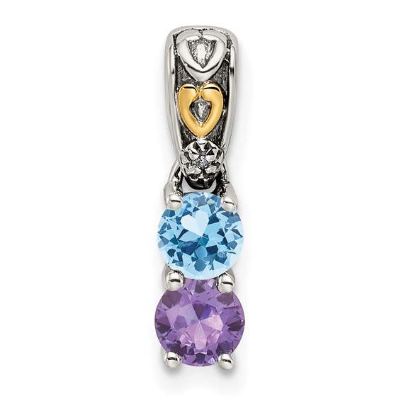 Diamond Mother's Pendant with Birthstones