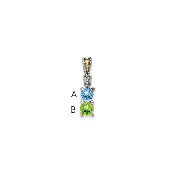 Diamond Mother's Pendant with Birthstones