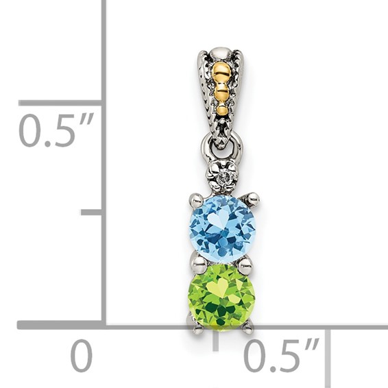 Diamond Mother's Pendant with Birthstones