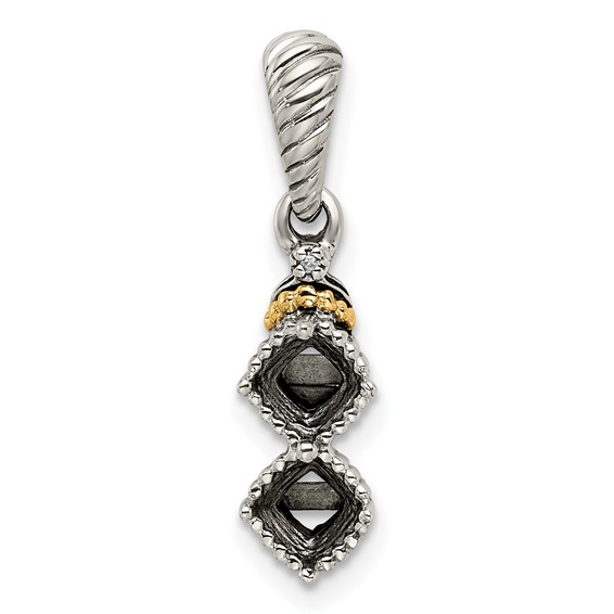 Diamond Mother's Pendant with Birthstones