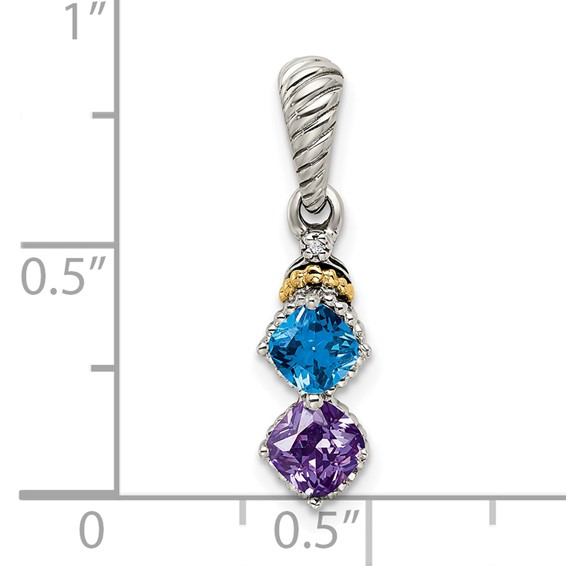 Diamond Mother's Pendant with Birthstones