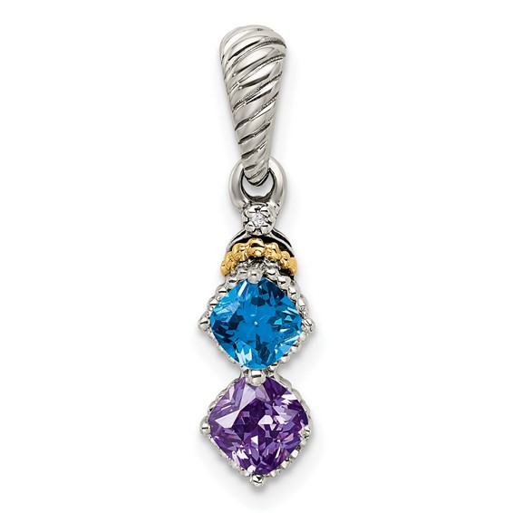 Diamond Mother's Pendant with Birthstones