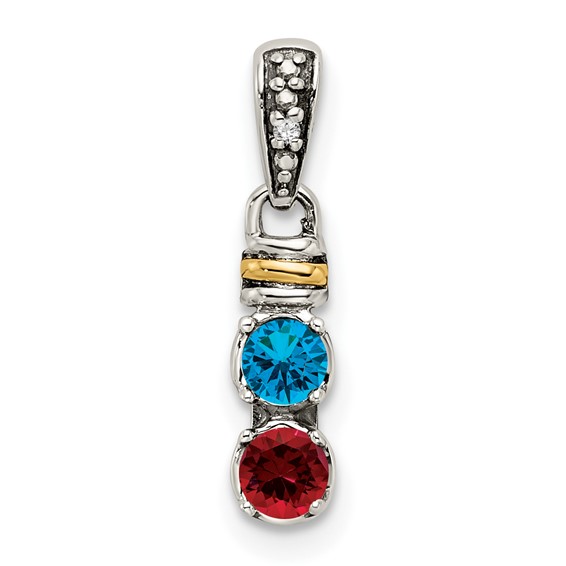 Diamond Mother's Pendant with Birthstones