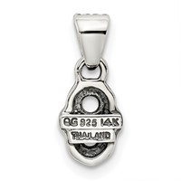 Sterling Silver Antiqued Pendant with 14K 2-stone with Diamond Mother's view 4