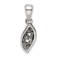 Sterling Silver Antiqued Pendant with 14K 2-stone with Diamond Mother's view 4