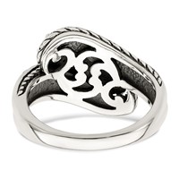 Sterling Silver Antiqued Ring with 14K 4-stone Mother's view 5