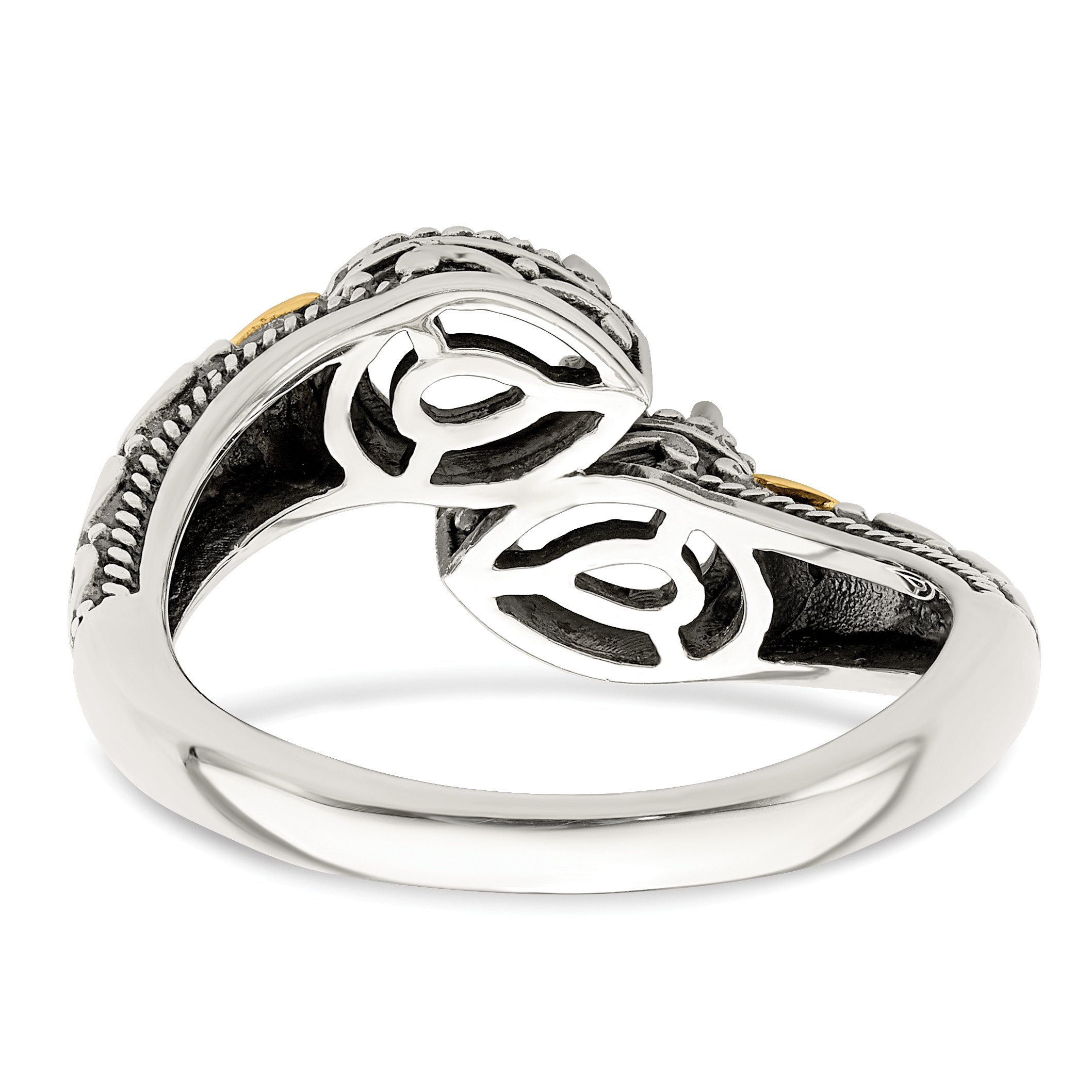 Silber Antik mit 14k 2 Stein mit Diamant Mutterring Halbmontage QMR20/2 - Bild 13 von 13