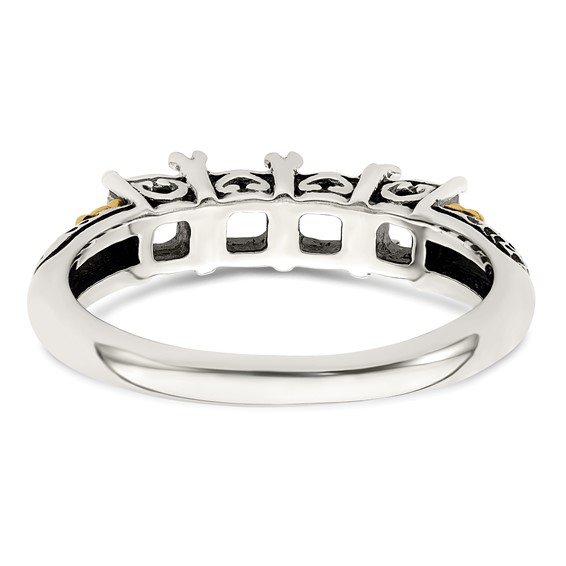 Birthstone and Diamond Mother's Ring Semi-Mount      