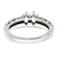 Sterling Silver Antiqued Ring with 14K 2-stone with Diamond Mother's view 5
