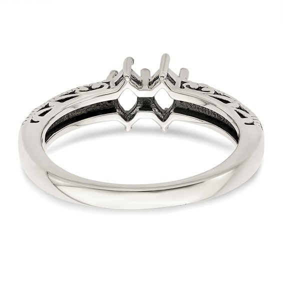 Birthstone and Diamond Mother's Ring Semi-Mount      