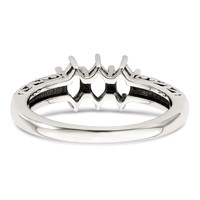 Sterling Silver Antiqued Ring with 14K 3-stone with Diamond Mother's view 5