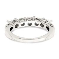 Sterling Silver Antiqued Ring with 14K 5-stone with Diamond Mother's view 5
