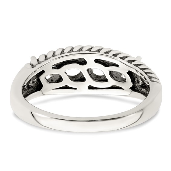 Birthstone and Diamond Mother's Ring Semi-Mount      